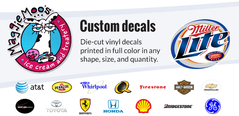 Examples of custom vinyl decals